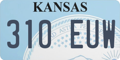 KS license plate 310EUW