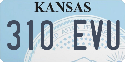 KS license plate 310EVU