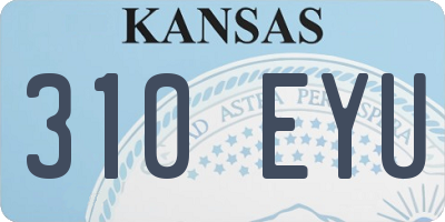 KS license plate 310EYU