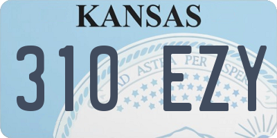 KS license plate 310EZY