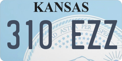 KS license plate 310EZZ