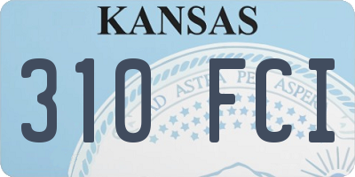 KS license plate 310FCI