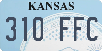 KS license plate 310FFC