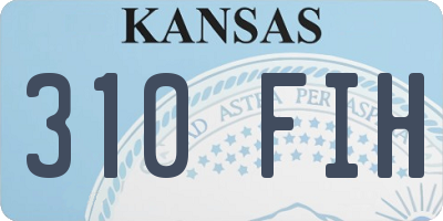 KS license plate 310FIH