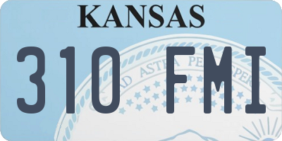 KS license plate 310FMI