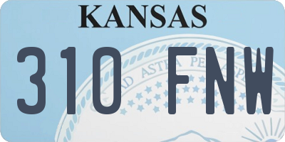KS license plate 310FNW