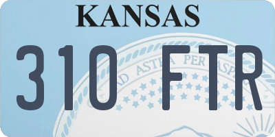 KS license plate 310FTR