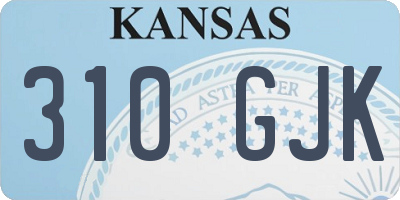 KS license plate 310GJK