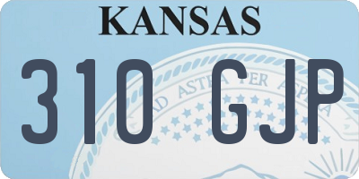KS license plate 310GJP
