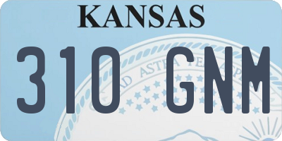 KS license plate 310GNM