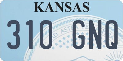 KS license plate 310GNQ