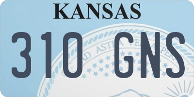 KS license plate 310GNS