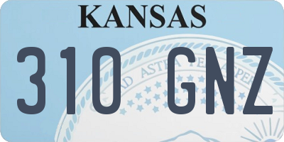 KS license plate 310GNZ