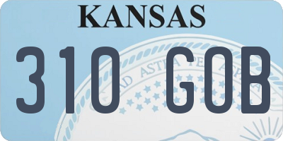 KS license plate 310GOB