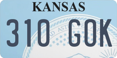 KS license plate 310GOK