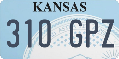 KS license plate 310GPZ