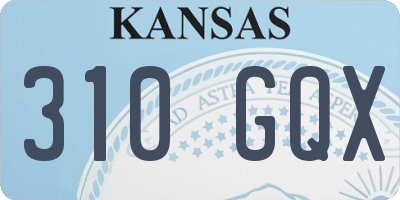 KS license plate 310GQX