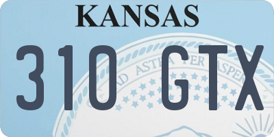 KS license plate 310GTX