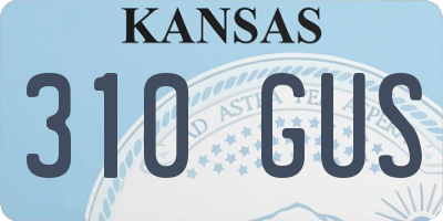 KS license plate 310GUS