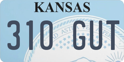 KS license plate 310GUT