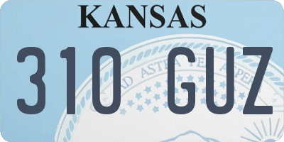 KS license plate 310GUZ