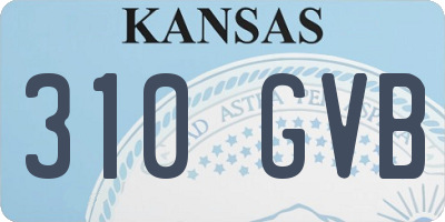 KS license plate 310GVB