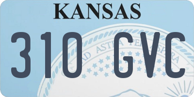 KS license plate 310GVC