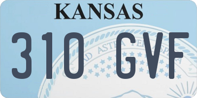 KS license plate 310GVF
