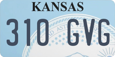 KS license plate 310GVG