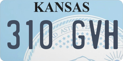 KS license plate 310GVH