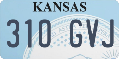 KS license plate 310GVJ