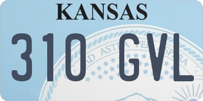 KS license plate 310GVL