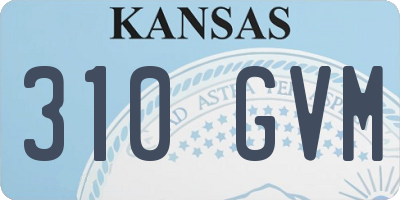 KS license plate 310GVM