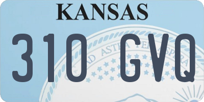 KS license plate 310GVQ