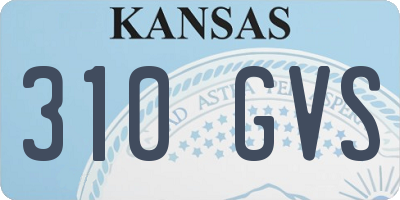 KS license plate 310GVS