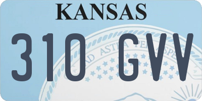 KS license plate 310GVV