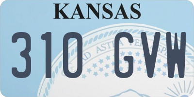 KS license plate 310GVW
