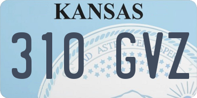 KS license plate 310GVZ