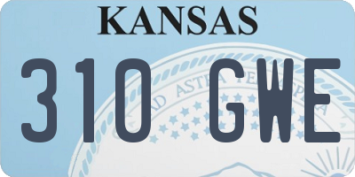 KS license plate 310GWE