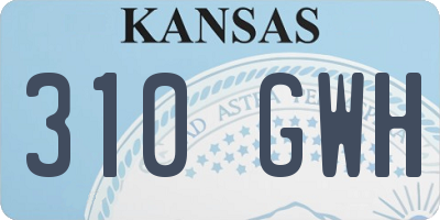 KS license plate 310GWH