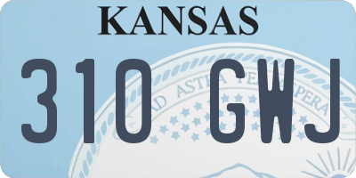 KS license plate 310GWJ