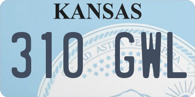 KS license plate 310GWL