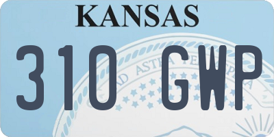 KS license plate 310GWP