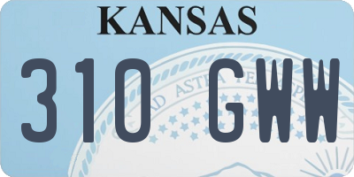 KS license plate 310GWW