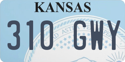 KS license plate 310GWY