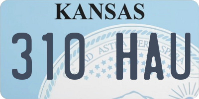 KS license plate 310HAU