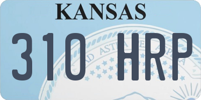 KS license plate 310HRP