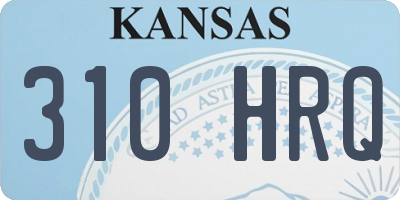 KS license plate 310HRQ