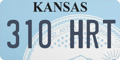 KS license plate 310HRT