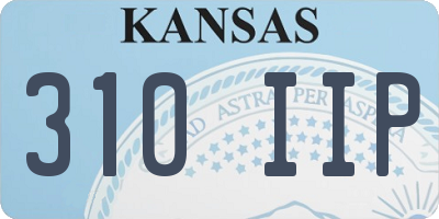 KS license plate 310IIP